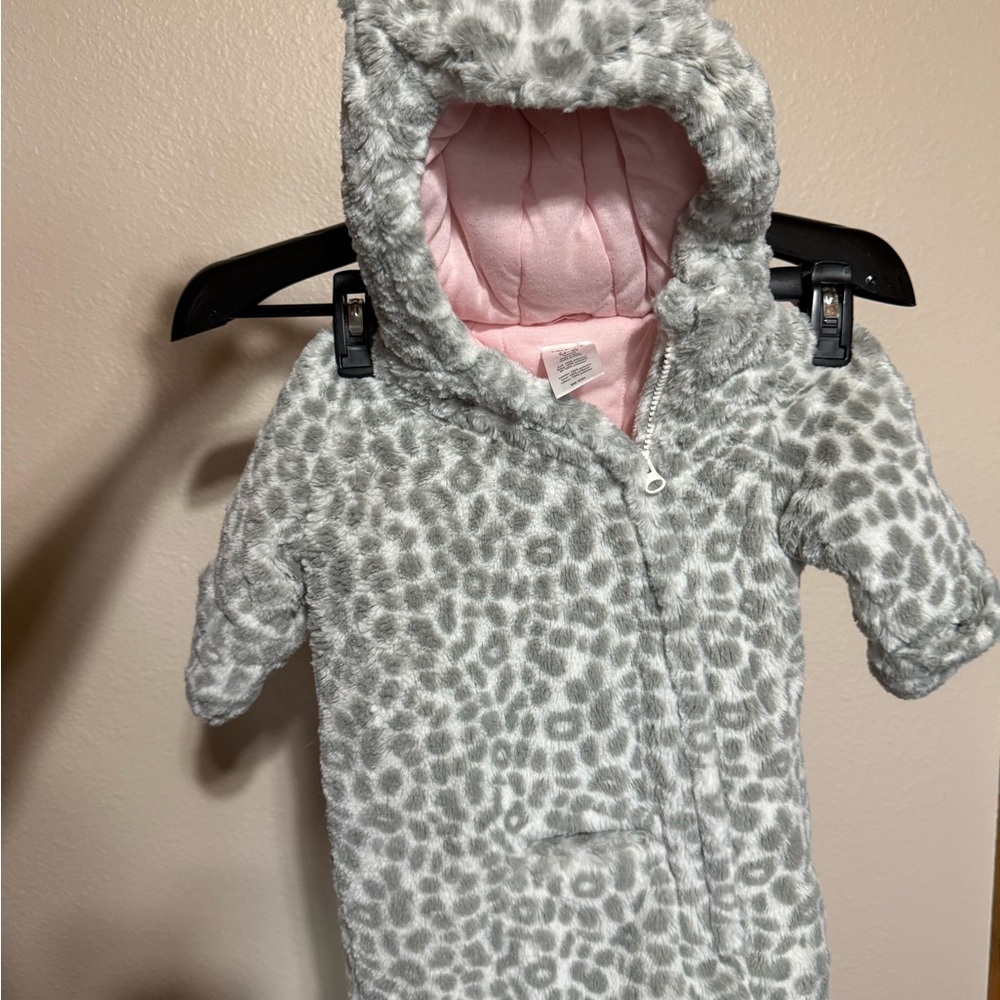 Carter's‎ Pink and Gray Baby Snowsuit